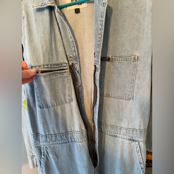 LEE Womens Vintage Modern Union Alls Denim Coveralls Jumpsuit Light Wash Medium - Picture 8 of 13
